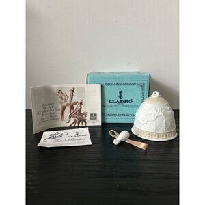 VTG 1989 NIB LLADRO 1989 Porcelain Christmas Bell Ornament No. 5616 Angels Spain